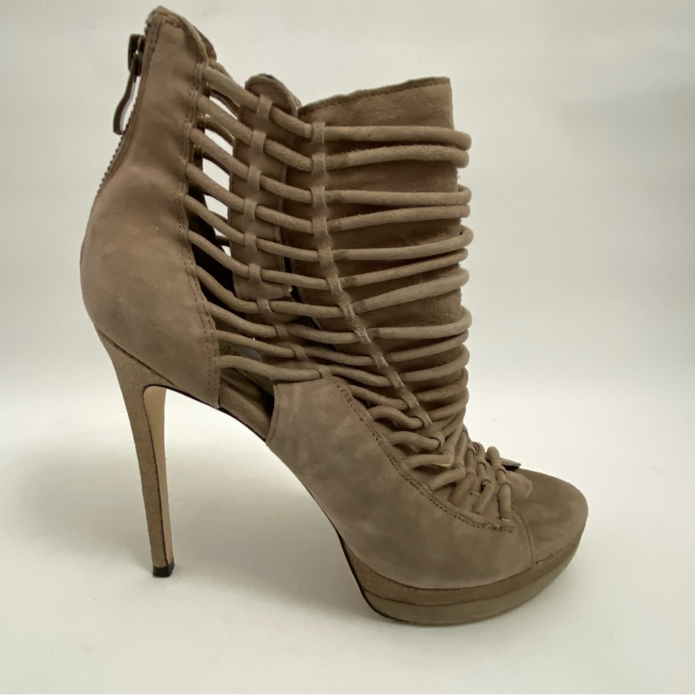 Mia Limited Edition Peep Toe Platform Booties Ankle Boots 8.5 Stiletto Heel
